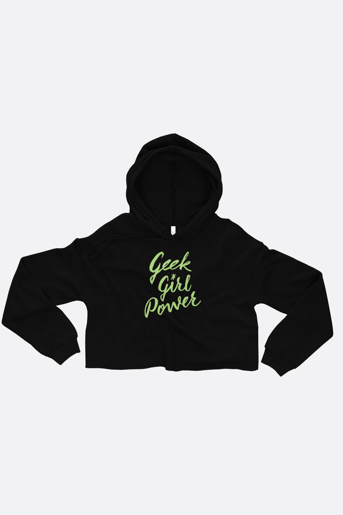 Geek Girl Power Crop Hoodie