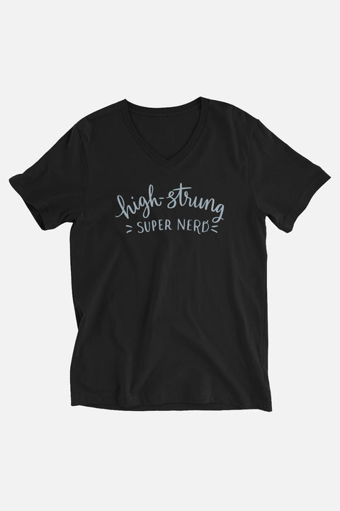 High-Strung Super Nerd Unisex V-Neck T-Shirt