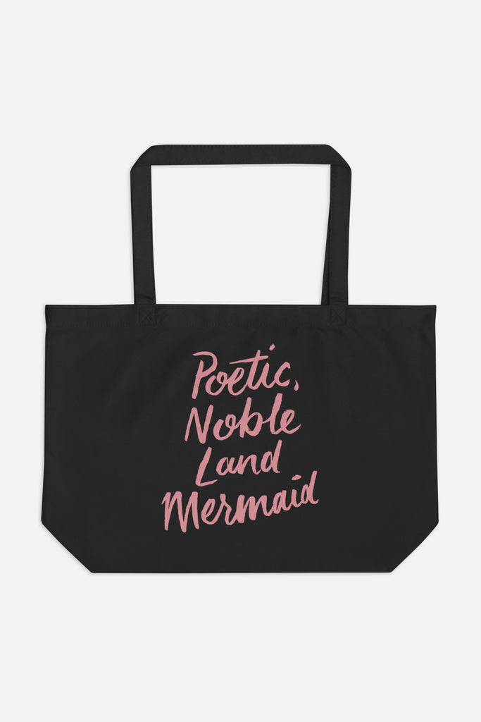 Poetic, Noble Land Mermaid Large Eco Tote Bag