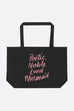 Poetic, Noble Land Mermaid Large Eco Tote Bag