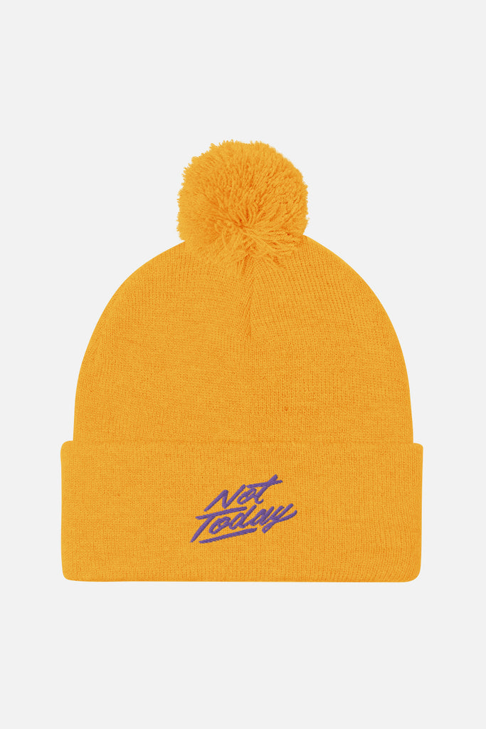 Not Today Pom-Pom Beanie