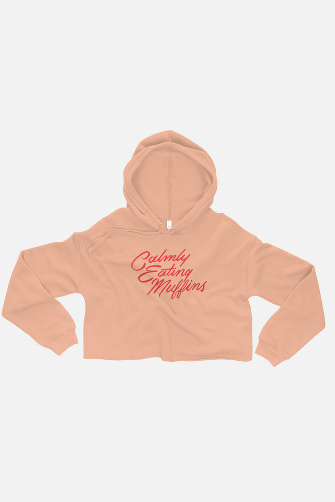 Calmly Eating Muffins Fitted Crop Hoodie | The Importance of Being Earnest