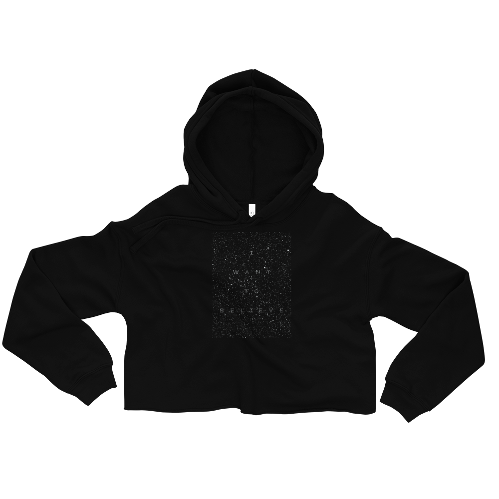 I Want to Believe Fitted Crop Hoodie | Patreon Exclusive