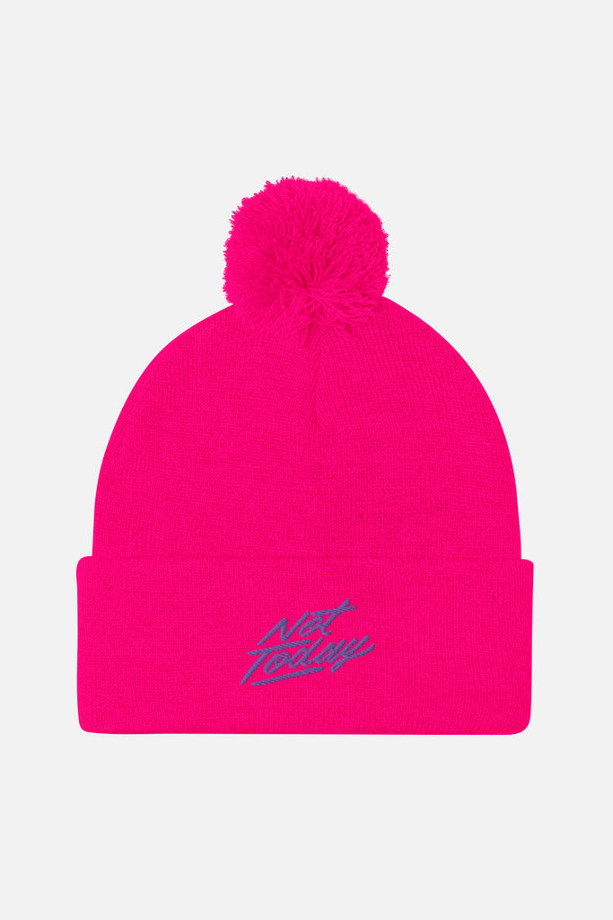 Not Today Pom-Pom Beanie