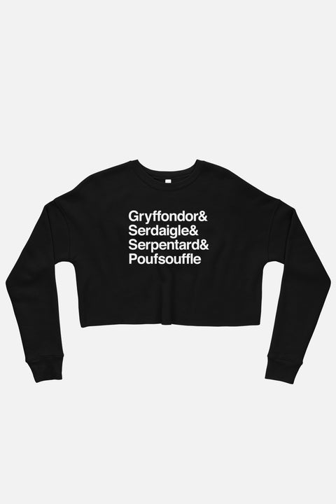 French School Fitted Crop Sweatshirt