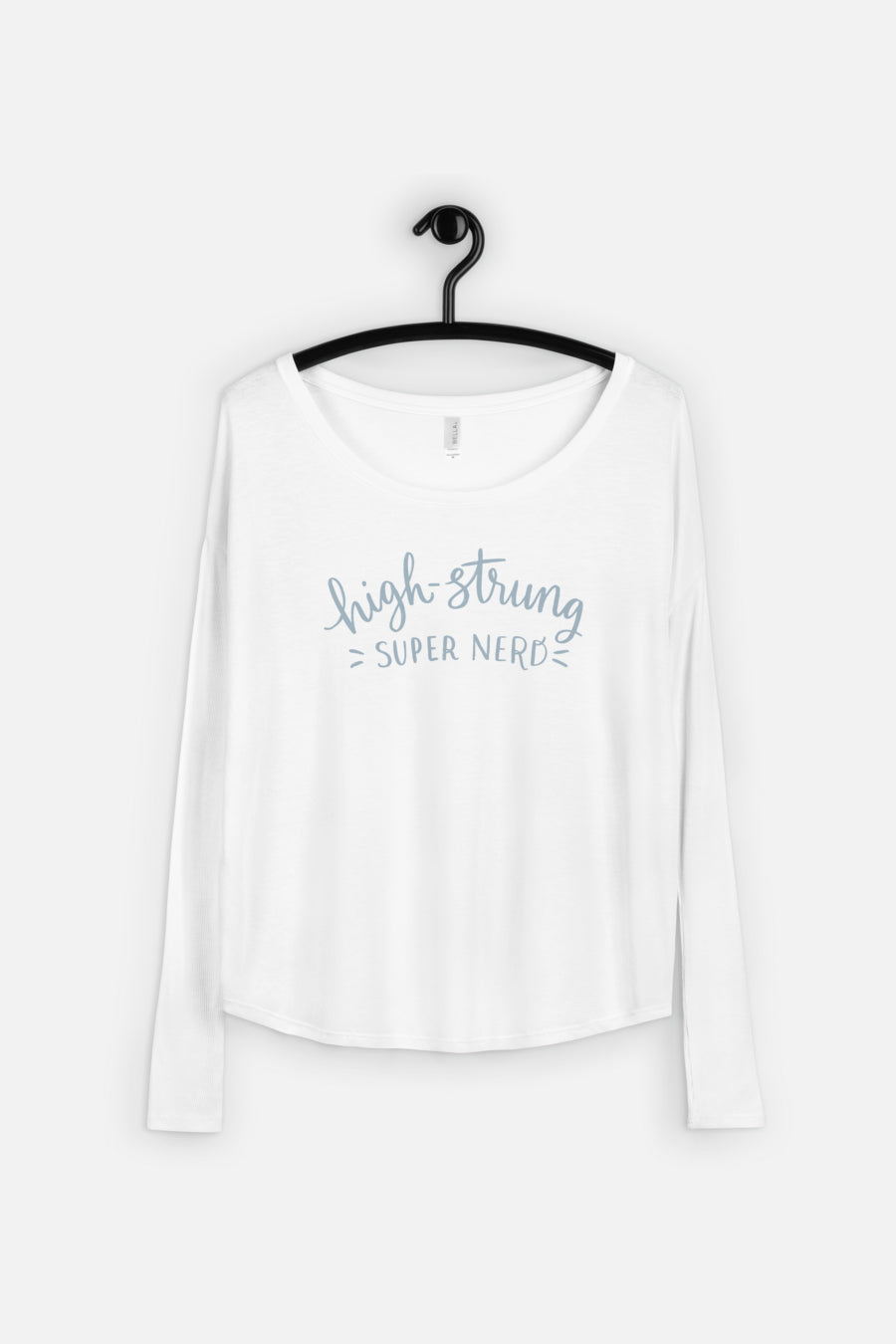 High-Strung Super Nerd Fitted Long Sleeve Tee
