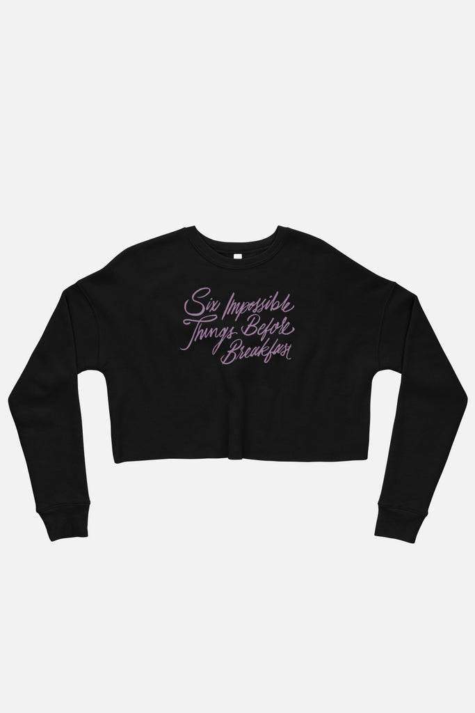 Six Impossible Things Fitted Crop Sweatshirt | Alice in Wonderland