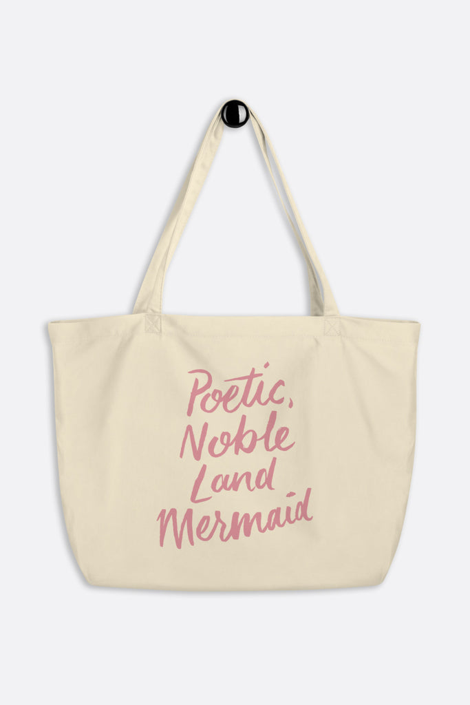 Poetic, Noble Land Mermaid Large Eco Tote Bag