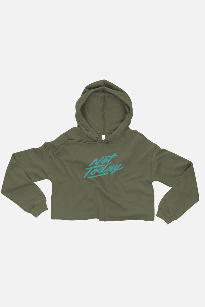 Not Today Fitted Crop Hoodie