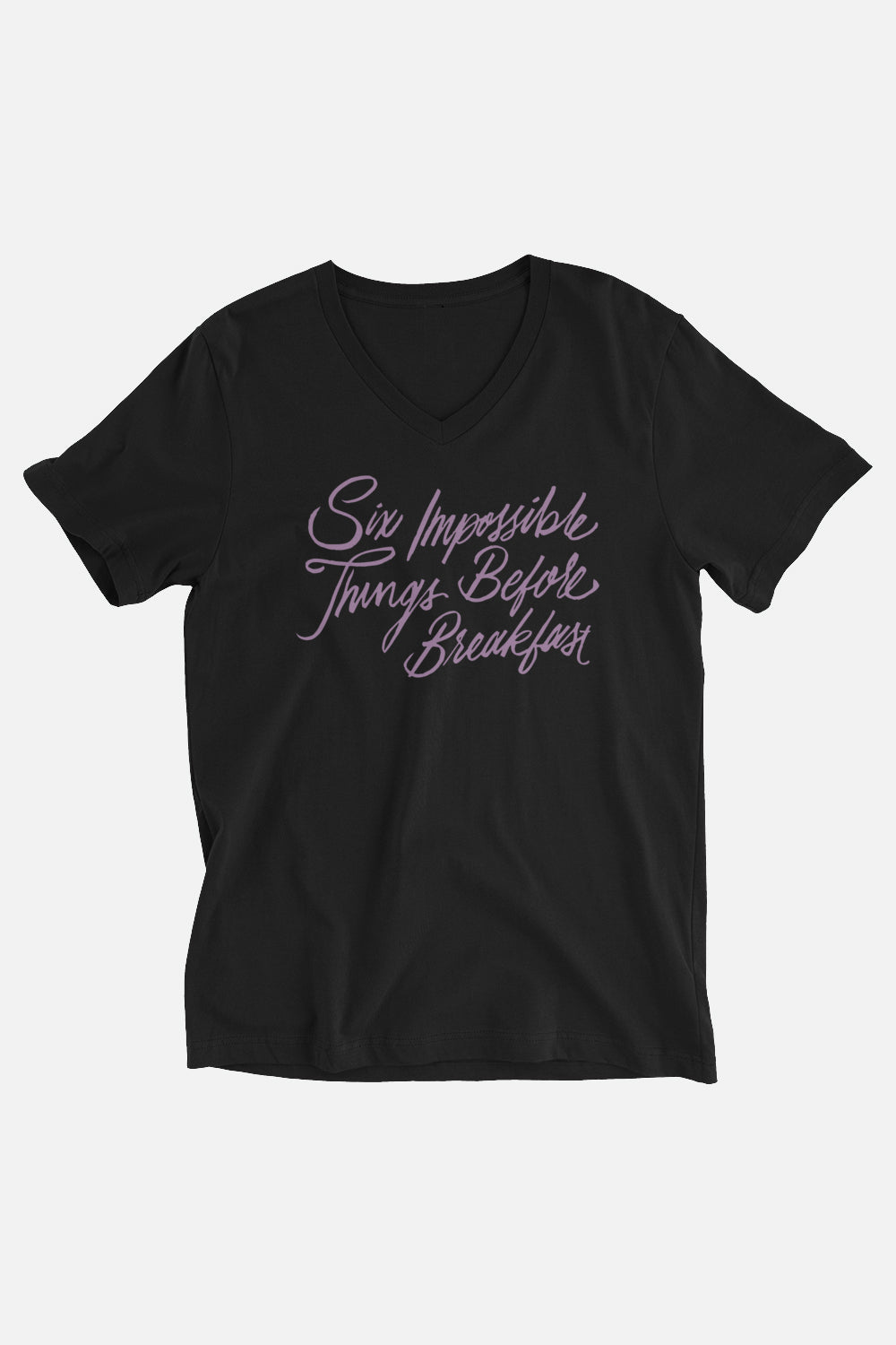 Six Impossible Things Unisex V-Neck T-Shirt