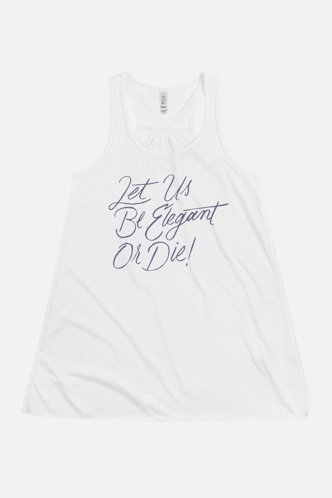 Let Us Be Elegant Fitted Flowy Racerback Tank | Little Women