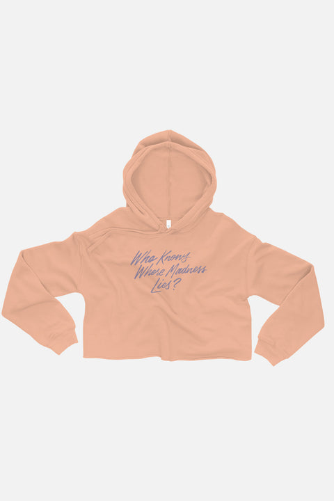 Who Knows Where Madness Lies? Fitted Crop Hoodie | Don Quixote