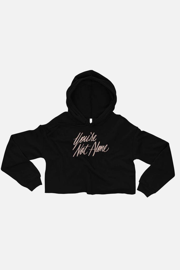You're Not Alone Fitted Crop Hoodie