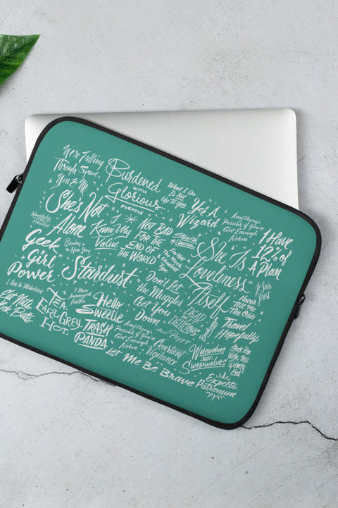 Jordandené Laptop Sleeve | Teal - 13 or 15 inch