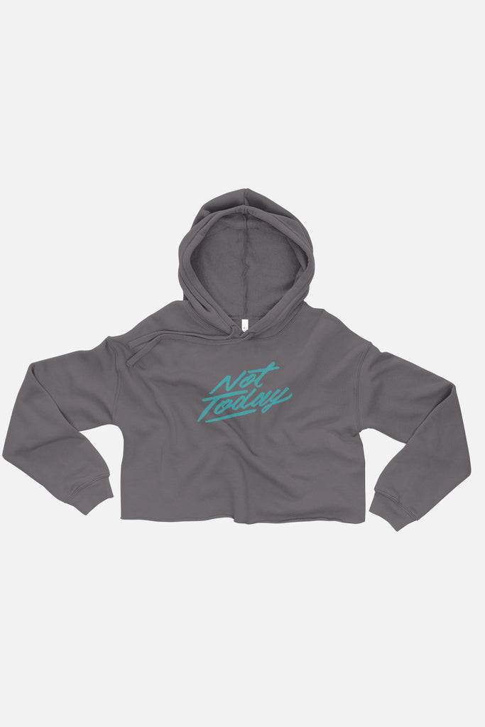 Not Today Fitted Crop Hoodie