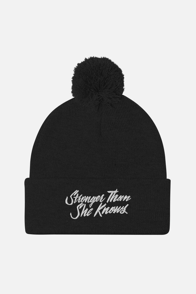 Stronger Than She Knows Pom-Pom Beanie