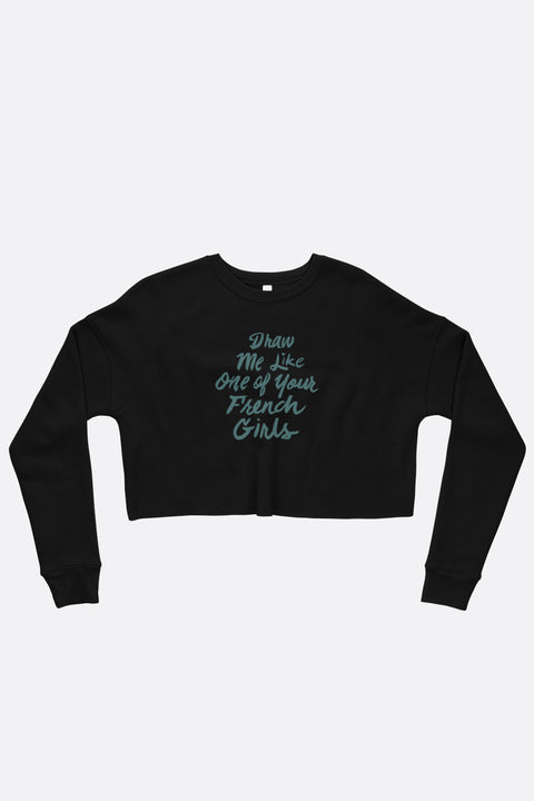 French Girls Crop Sweatshirt