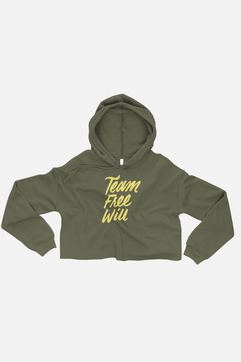 Team Free Will Fitted Crop Hoodie