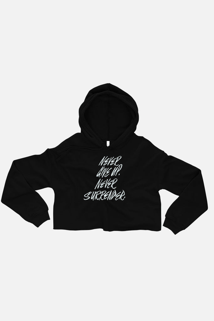 Never Surrender Fitted Crop Hoodie