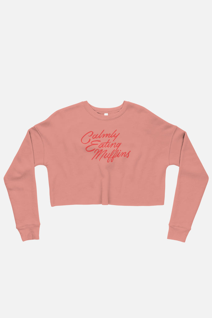 Calmly Eating Muffins Fitted Crop Sweatshirt | The Importance of Being Earnest