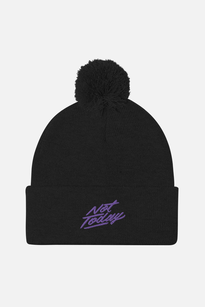 Not Today Pom-Pom Beanie