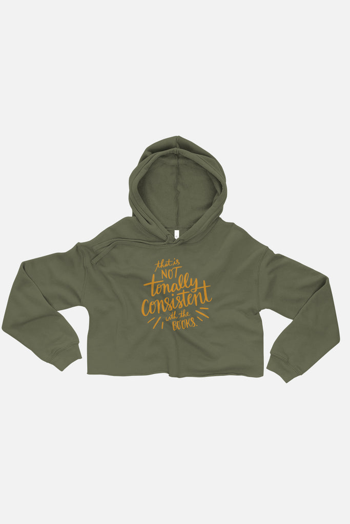 Tonally Consistent Fitted Crop Hoodie
