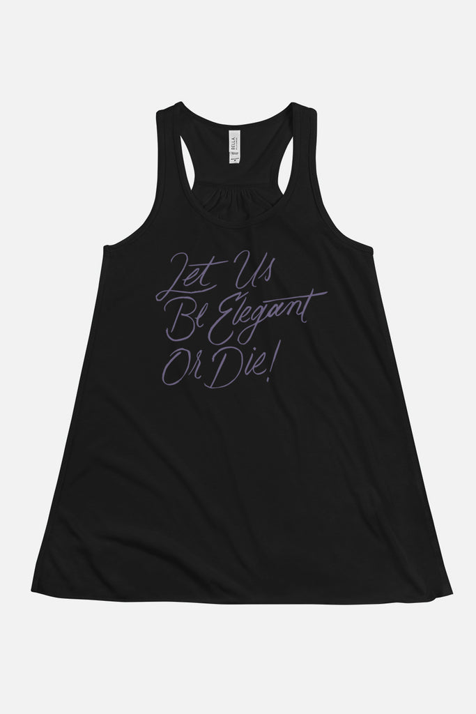 Let Us Be Elegant Fitted Flowy Racerback Tank | Little Women
