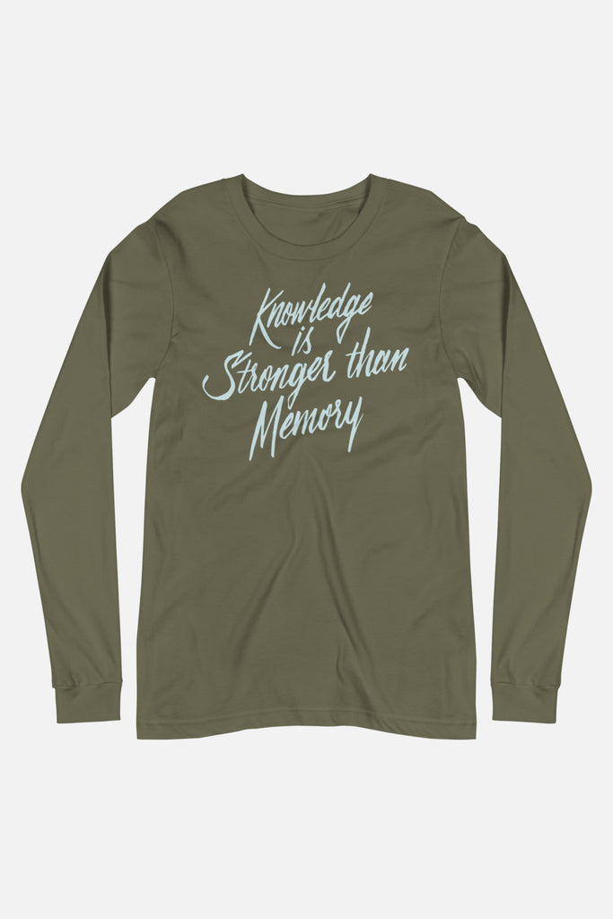 Knowledge is Stronger Unisex Long Sleeve Tee | Dracula