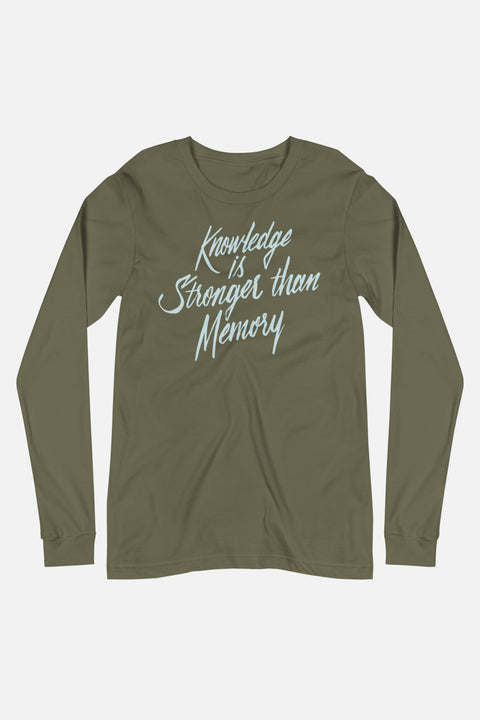 Knowledge is Stronger Unisex Long Sleeve Tee | Dracula