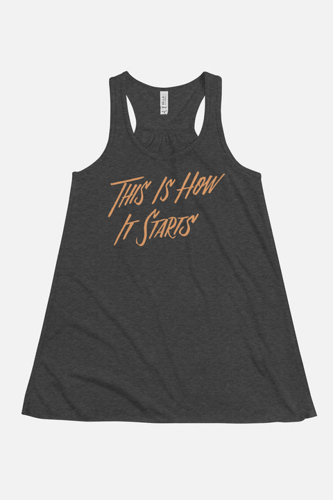 This is How It Starts Fitted Racerback Tank | The Invisible Life of Addie LaRue