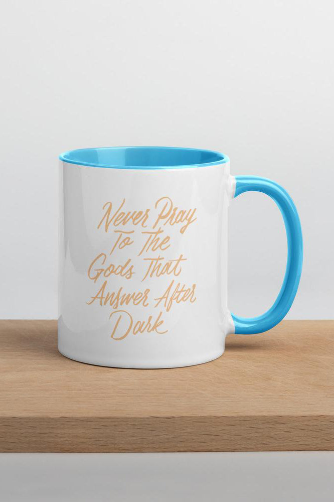 Never Pray to the Gods that Answer After Dark Colorful Mug  | The Invisible Life of Addie LaRue