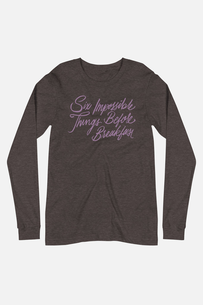 Six Impossible Things Unisex Long Sleeve Tee | Alice in Wonderland