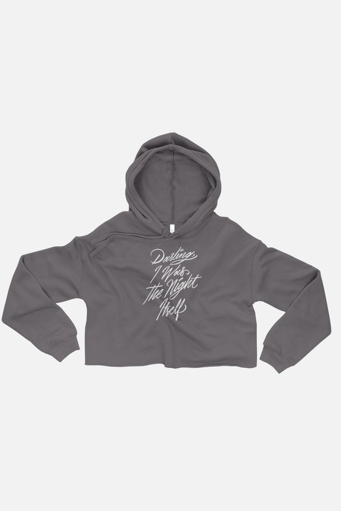 Darling, I Was the Night Itself Fitted Crop Hoodie | The Invisible Life of Addie LaRue