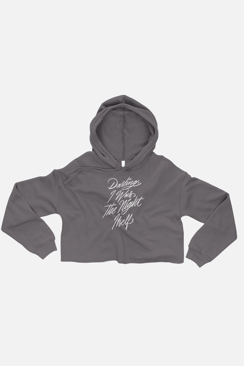 Darling, I Was the Night Itself Fitted Crop Hoodie | The Invisible Life of Addie LaRue