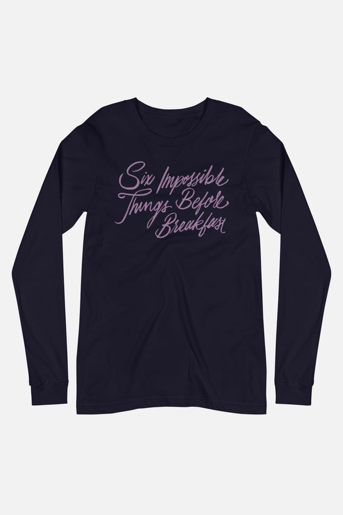 Six Impossible Things Unisex Long Sleeve Tee | Alice in Wonderland