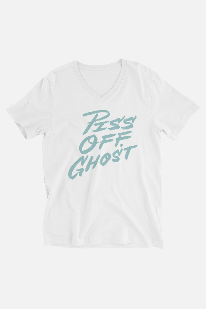 Piss Off Ghost Unisex V-Neck T-Shirt