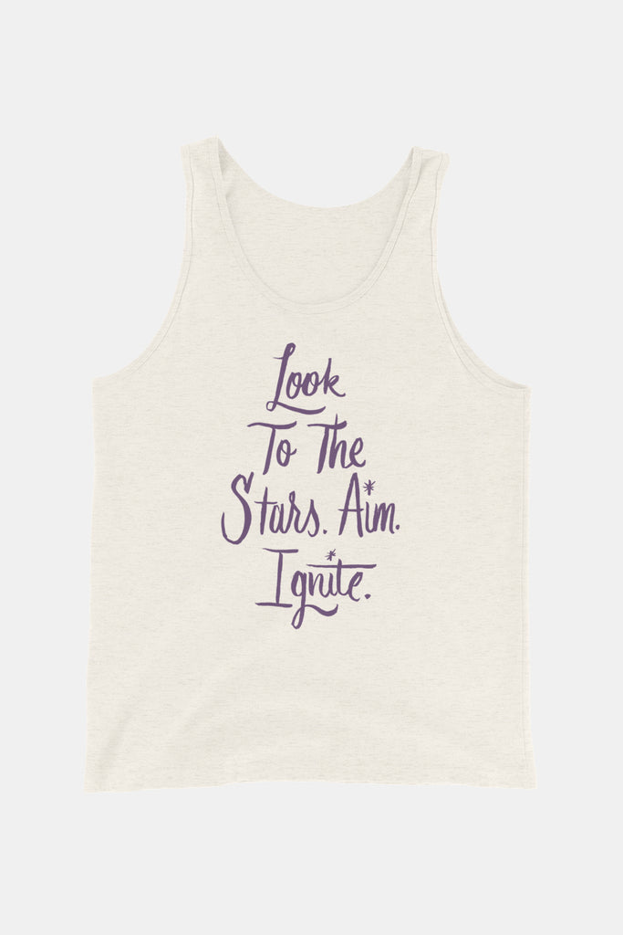 Geekerella Unisex Tank Top | Look to the Stars. Aim. Ignite.