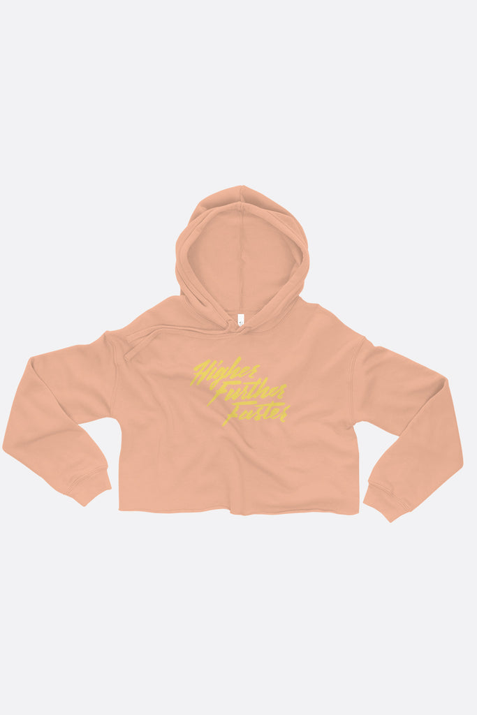 Higher Further Faster Crop Hoodie
