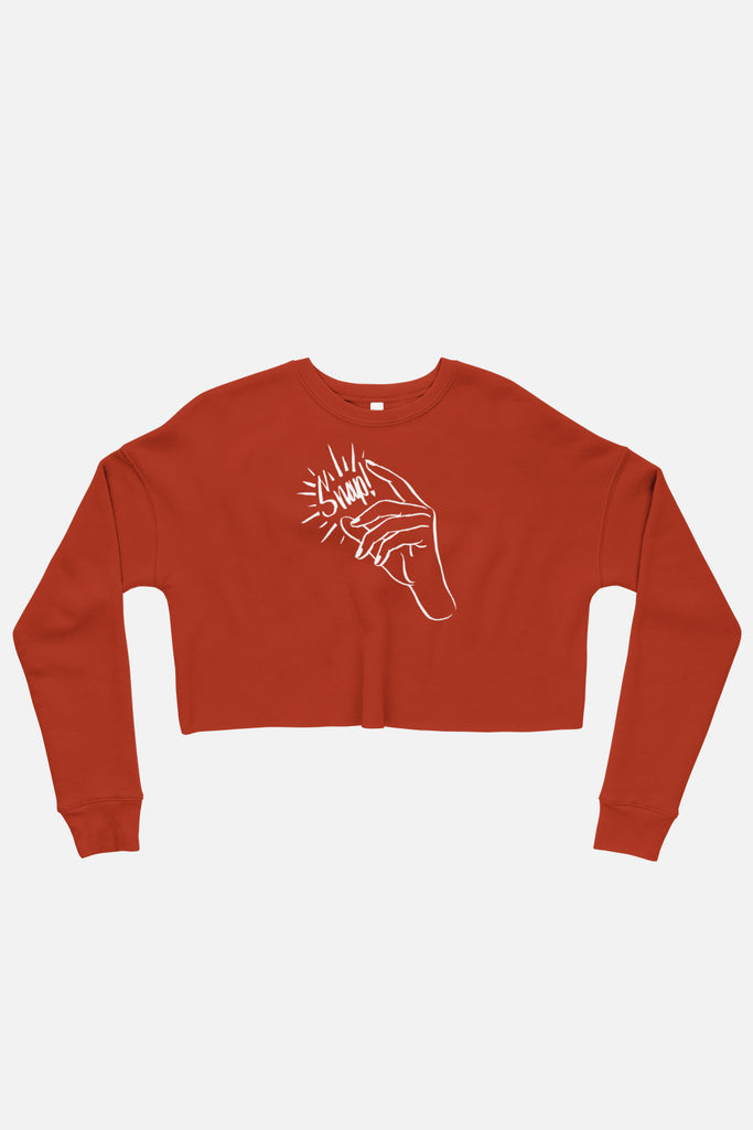 Snap! Fitted Crop Sweatshirt