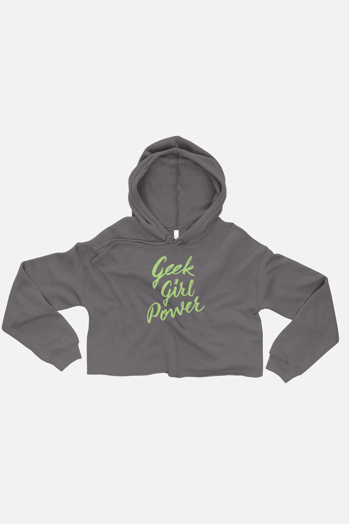 Geek Girl Power Crop Hoodie