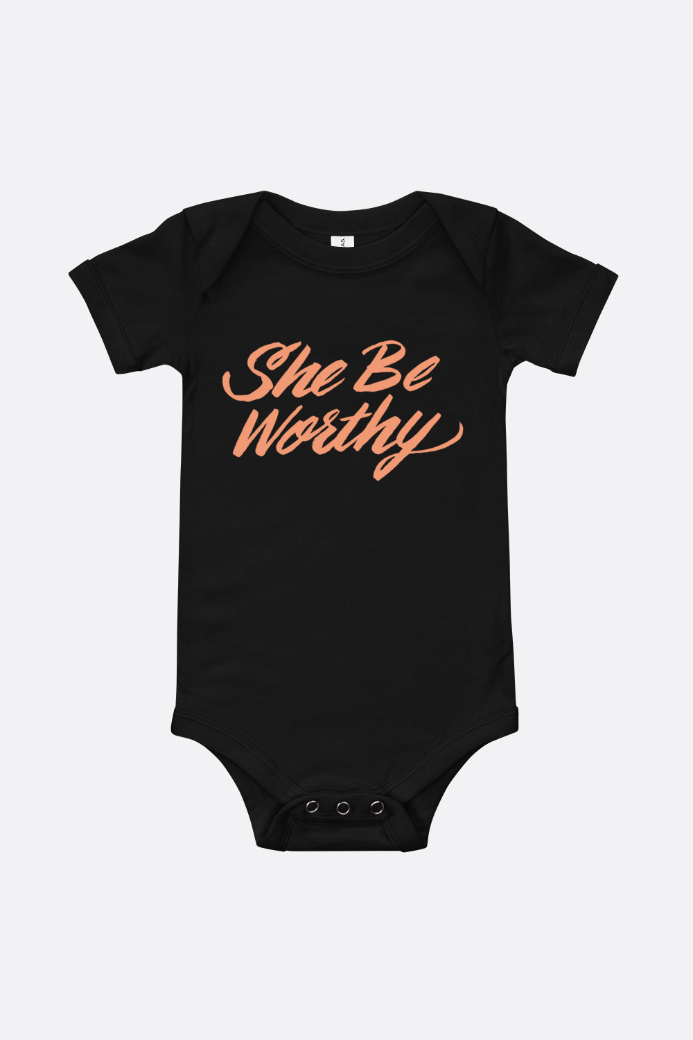 She Be Worthy Baby Onesie
