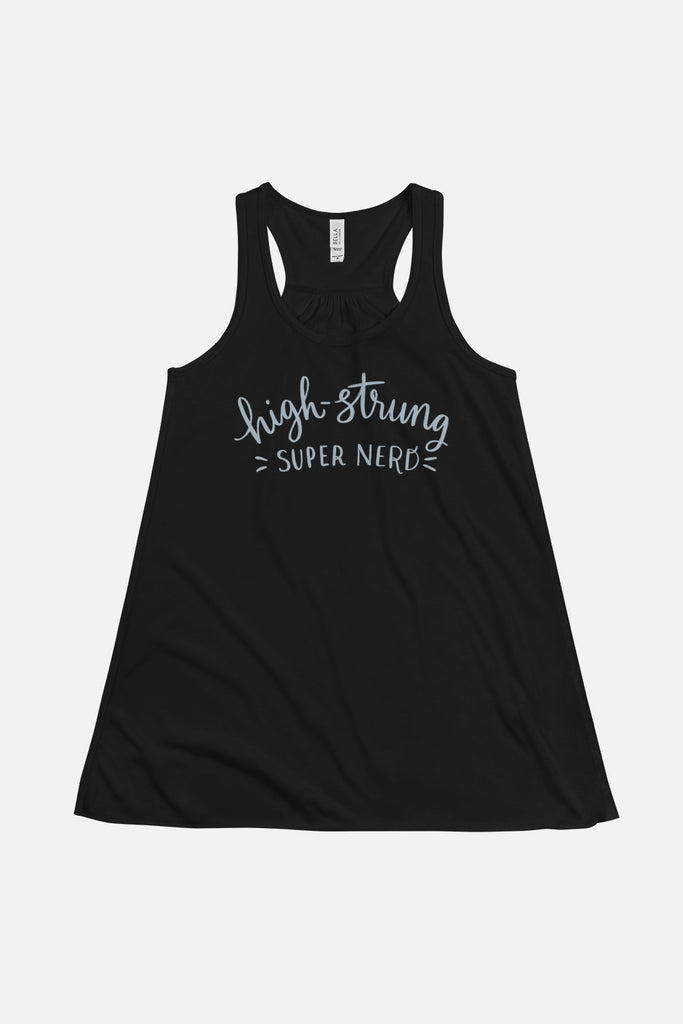 High-Strung Super Nerd Fitted Flowy Racerback Tank