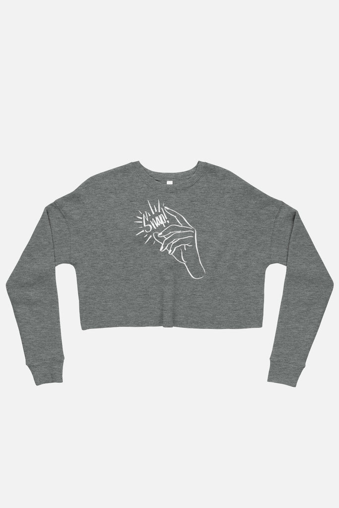 Snap! Fitted Crop Sweatshirt