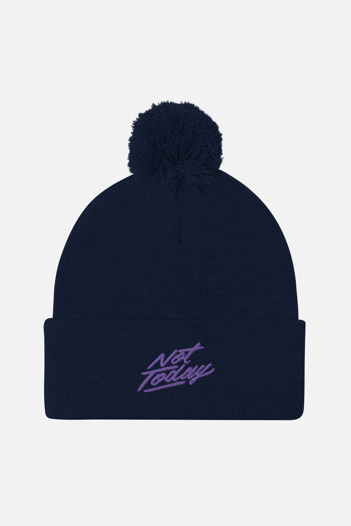 Not Today Pom-Pom Beanie