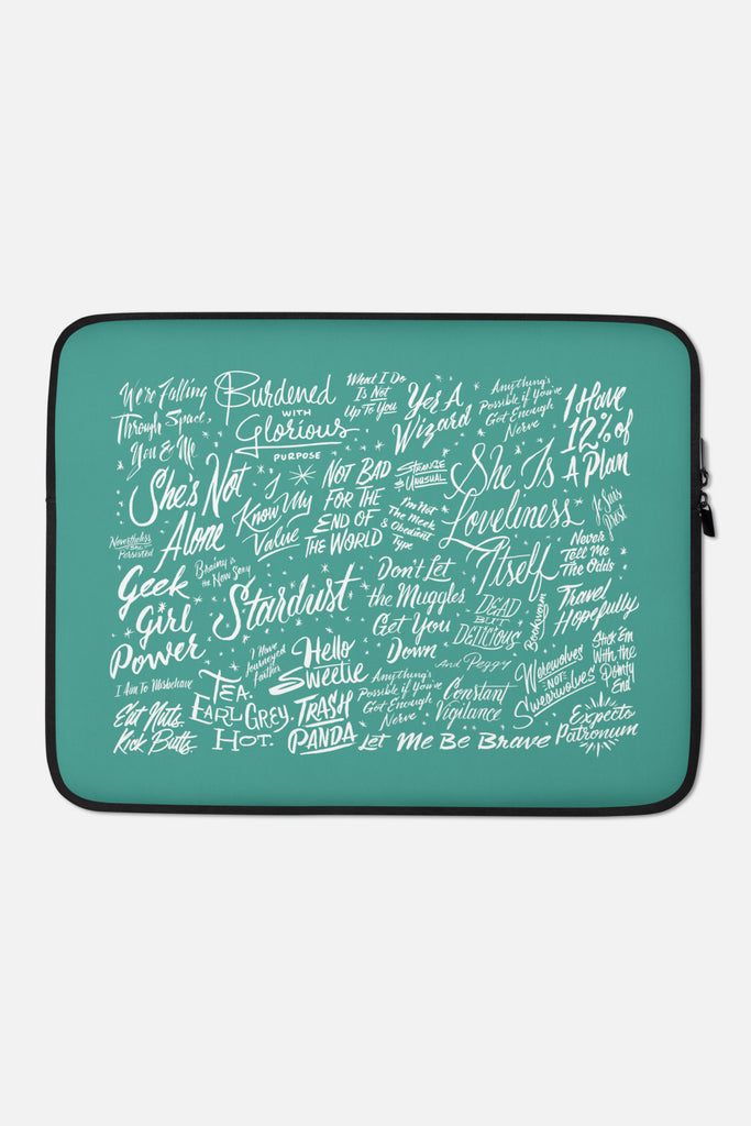 Jordandené Laptop Sleeve | Teal - 13 or 15 inch