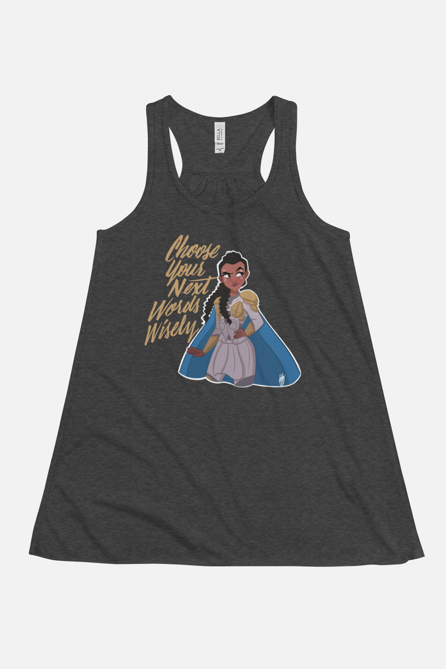 Choose Wisely Fitted Flowy Racerback Tank | Butternut Gouache x Jordandene