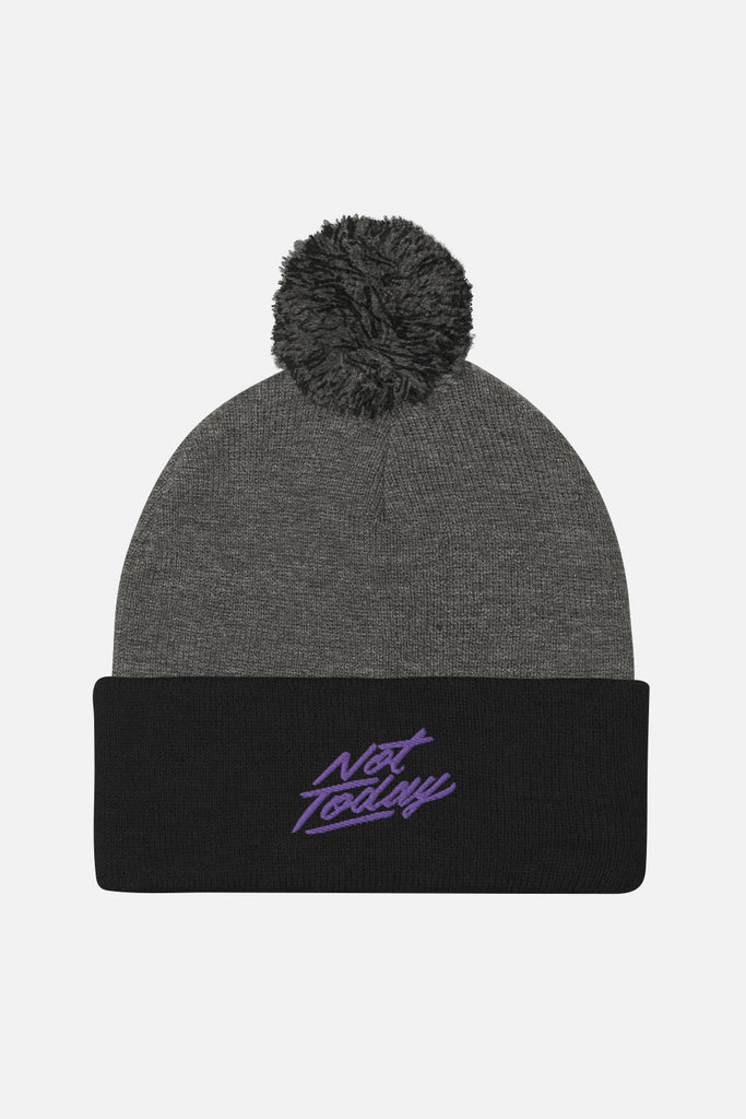 Not Today Pom-Pom Beanie
