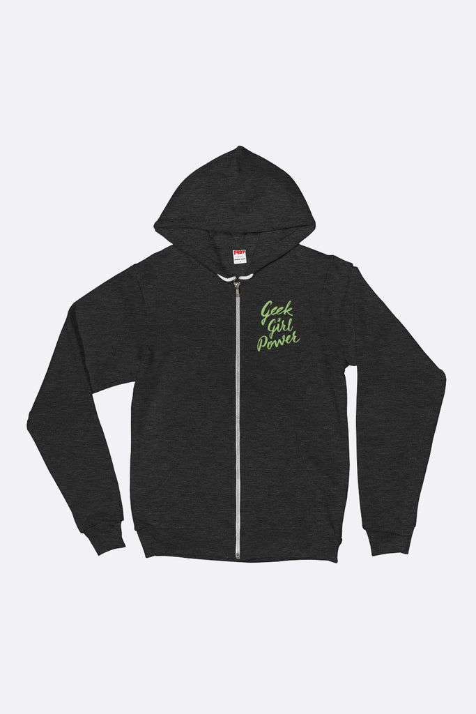 Geek Girl Power Zip Up Hoodie