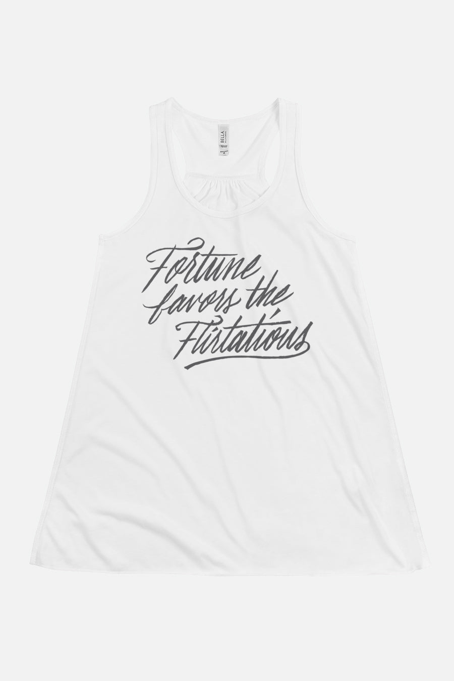 Fortune Favors the Flirtatious Flowy Racerback Tank