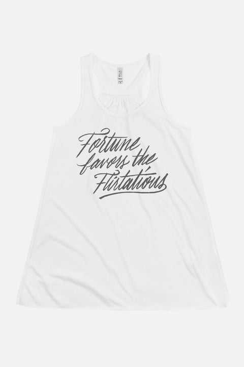 Fortune Favors the Flirtatious Flowy Racerback Tank